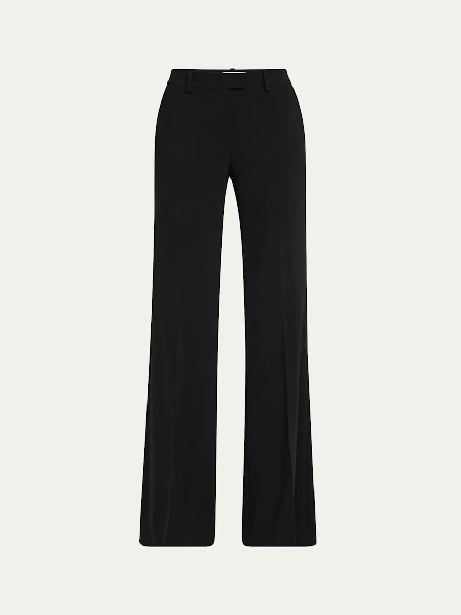 Haylee Flare Crepe Trousers - 1