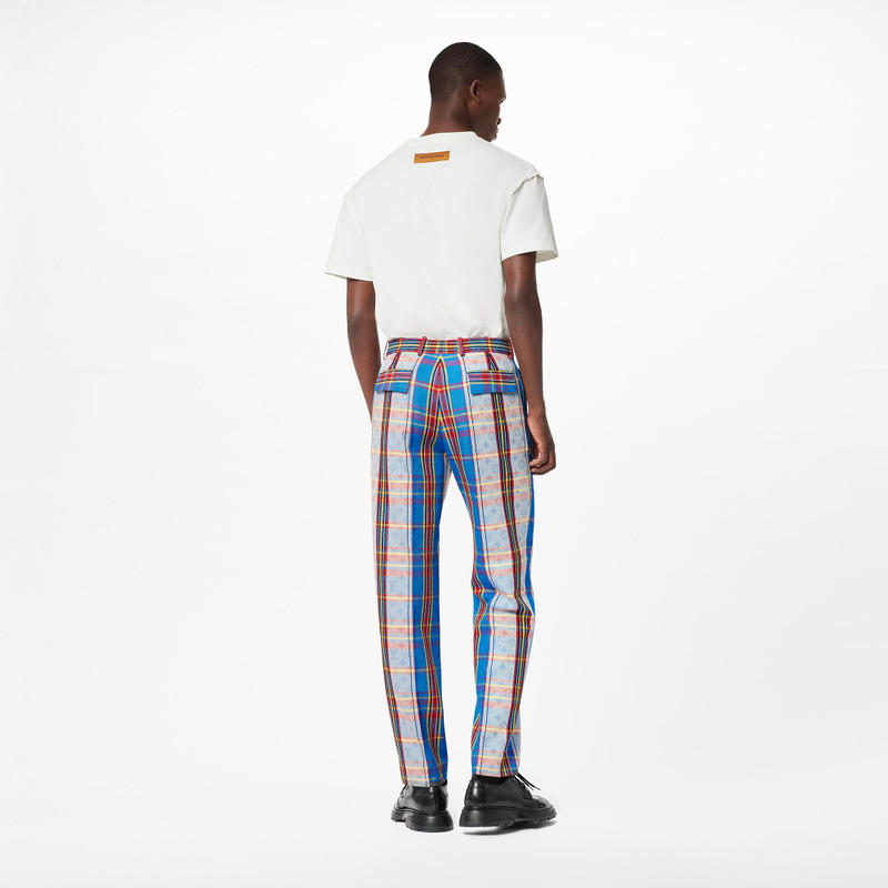 Monogram Check Pleated Pants 5