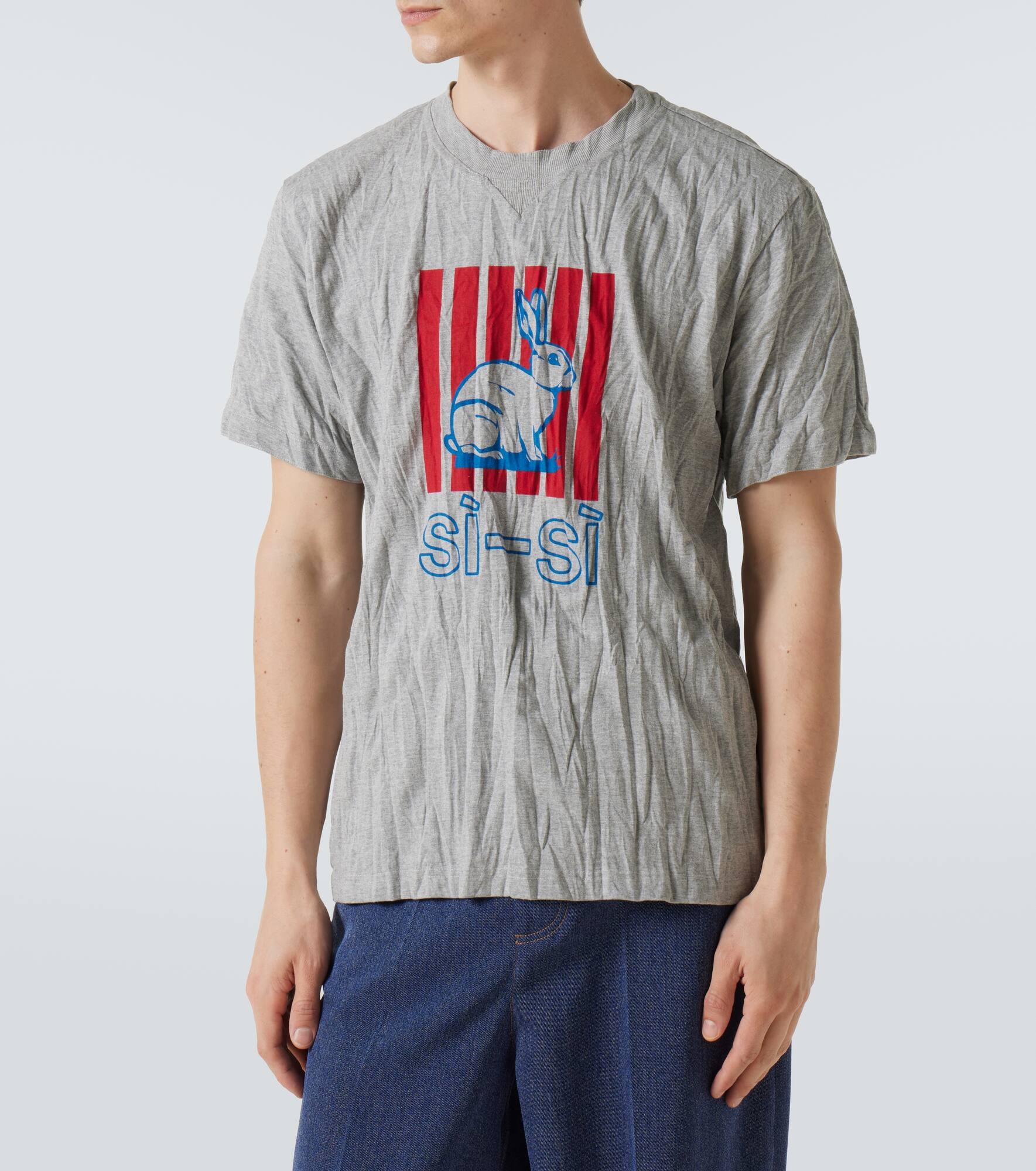 Printed cotton-blend jersey T-shirt - 3