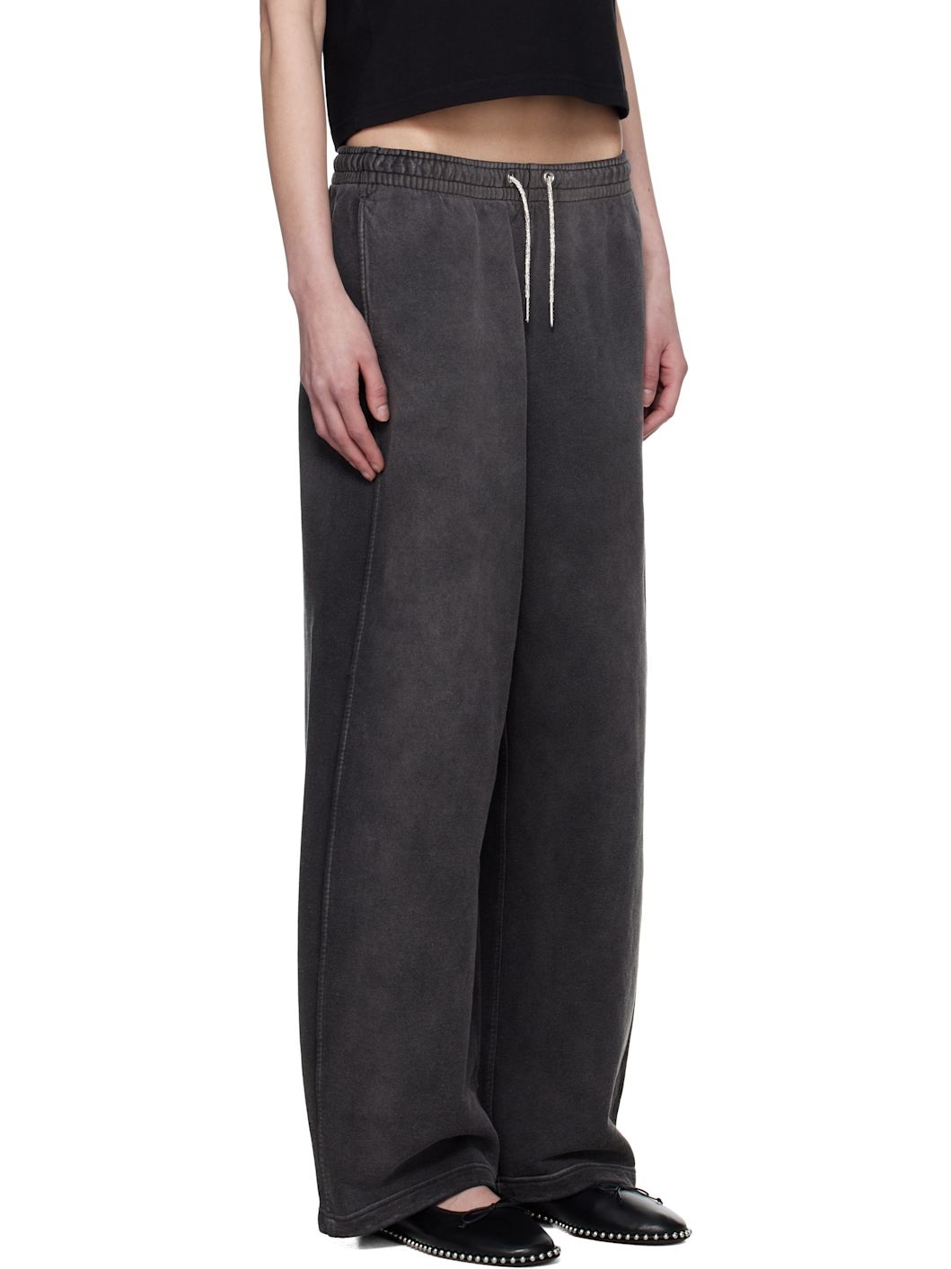 alexanderwang. t Gray Crystal Hotfix Drawcord Sweatpants - 2