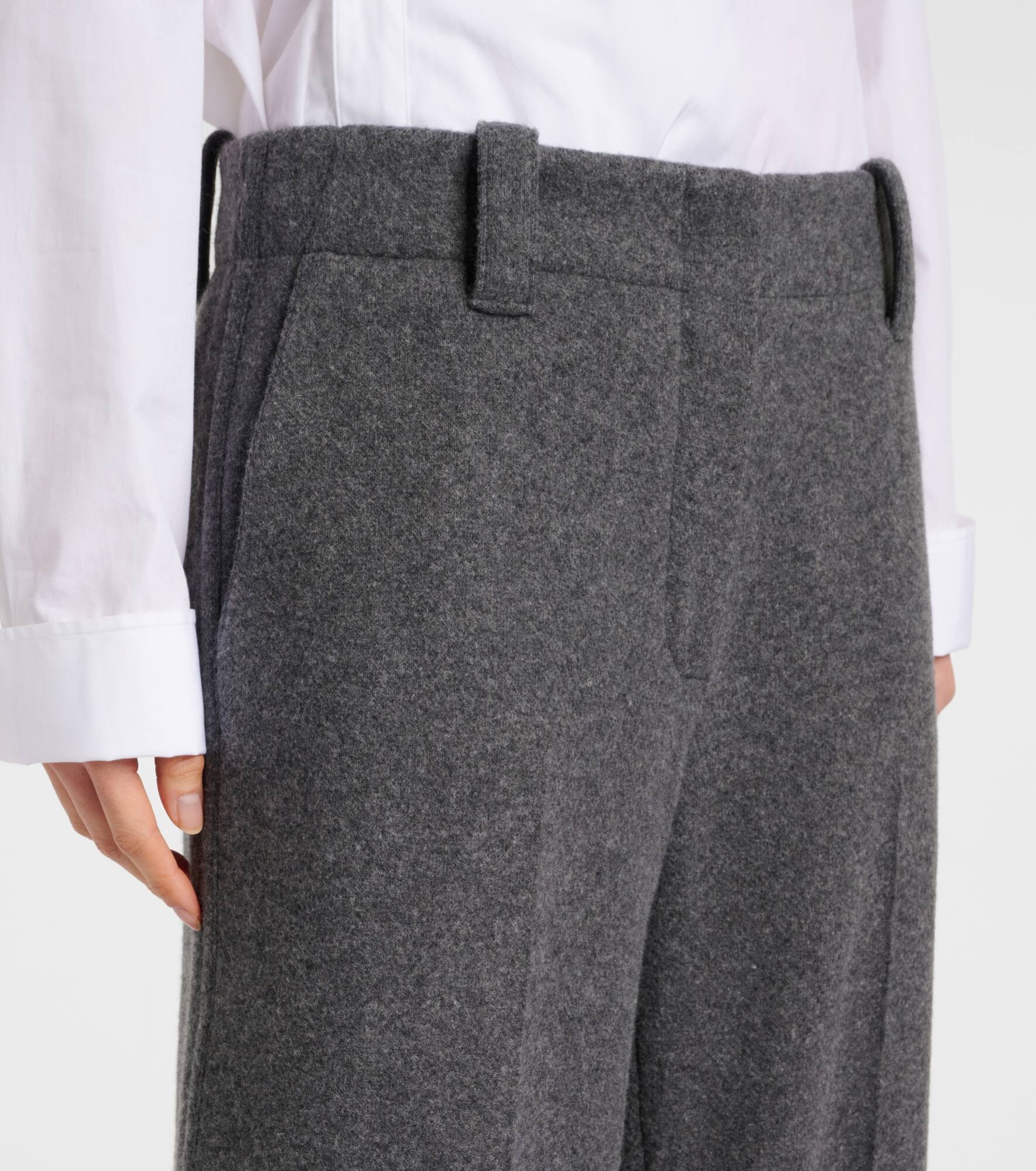 Violet mid-rise wide-leg pants - 4