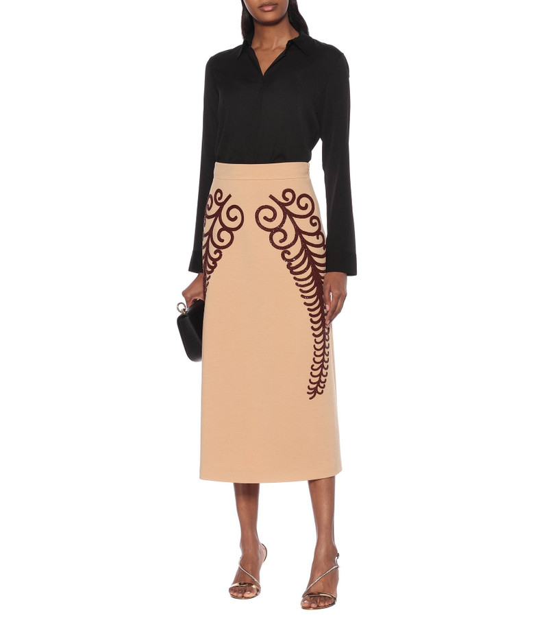 Prada Beaded wool pencil skirt outlook