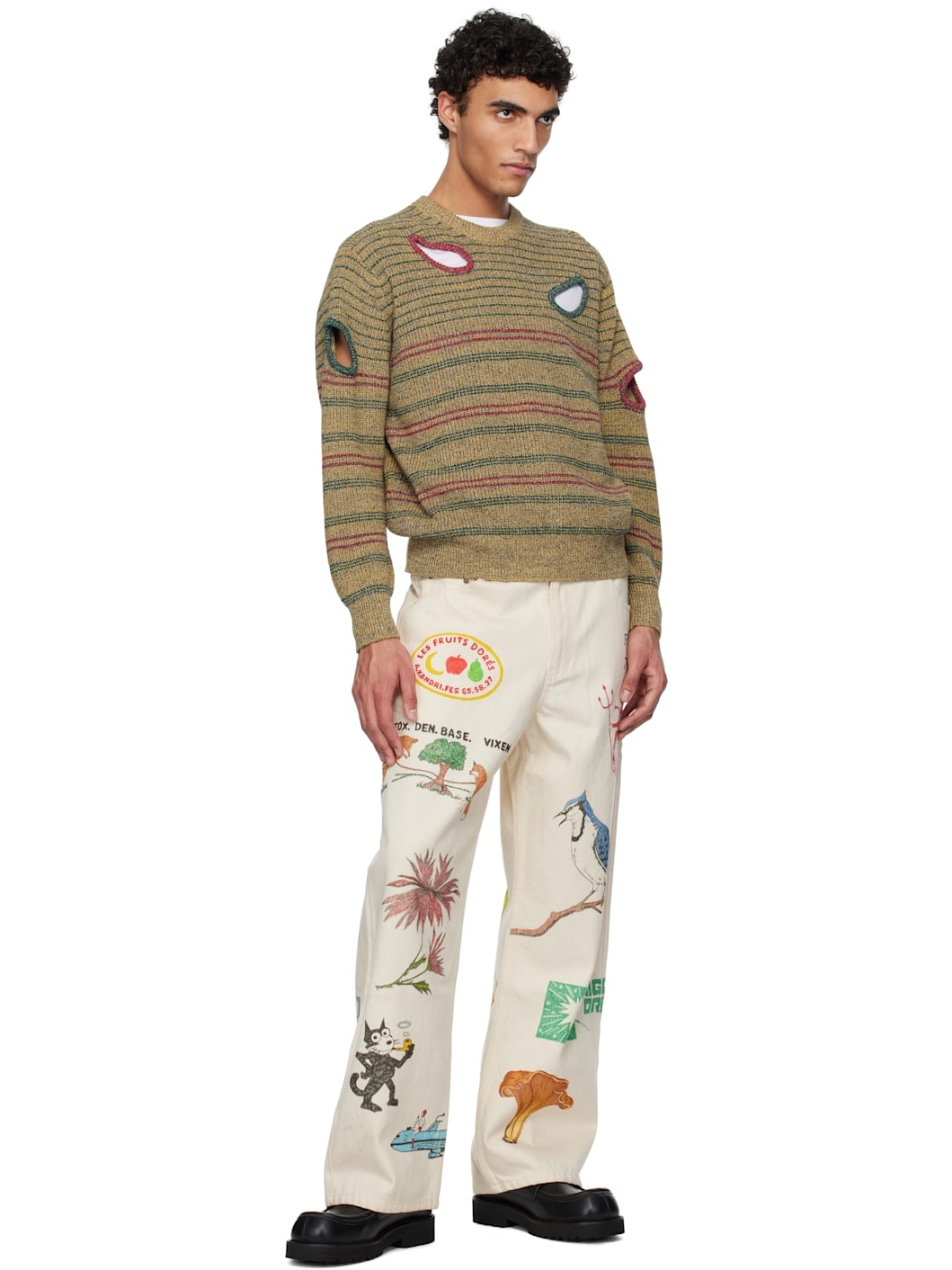 SSENSE Exclusive Off-White Custom Hand Drawn Jeans - 5
