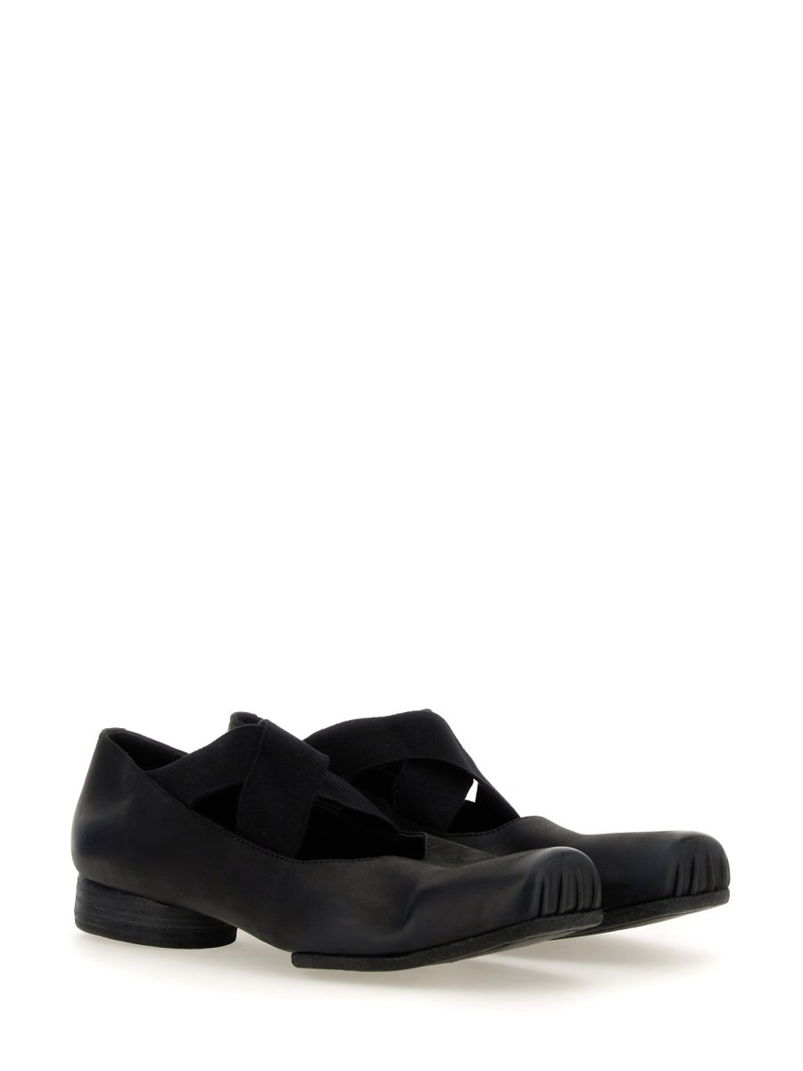 BALLERINA IN PELLE CON FASCE ELASTICHE - 2