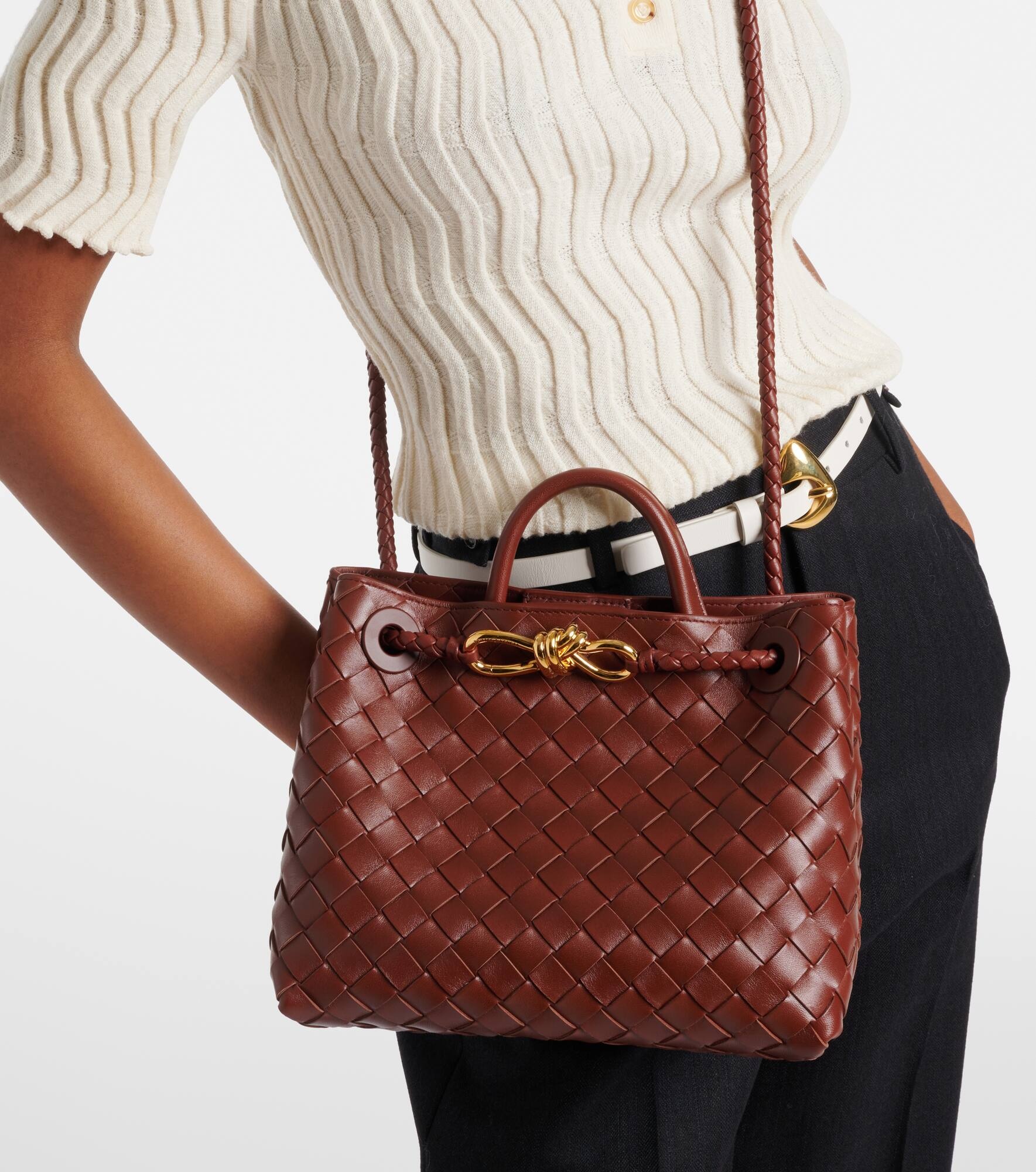 Andiamo Intrecciato Small leather tote bag - 7