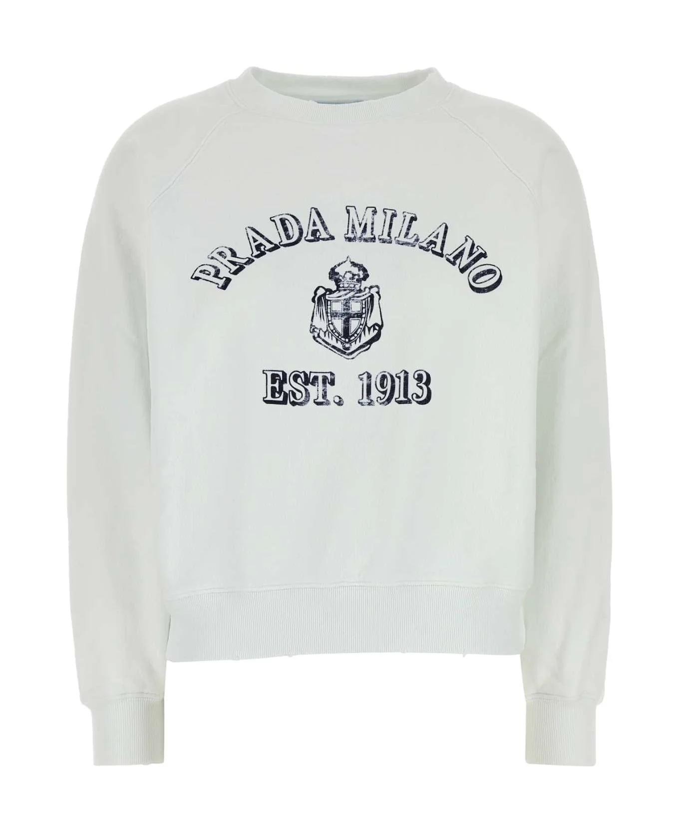 White Cotton Sweatshirt - 1