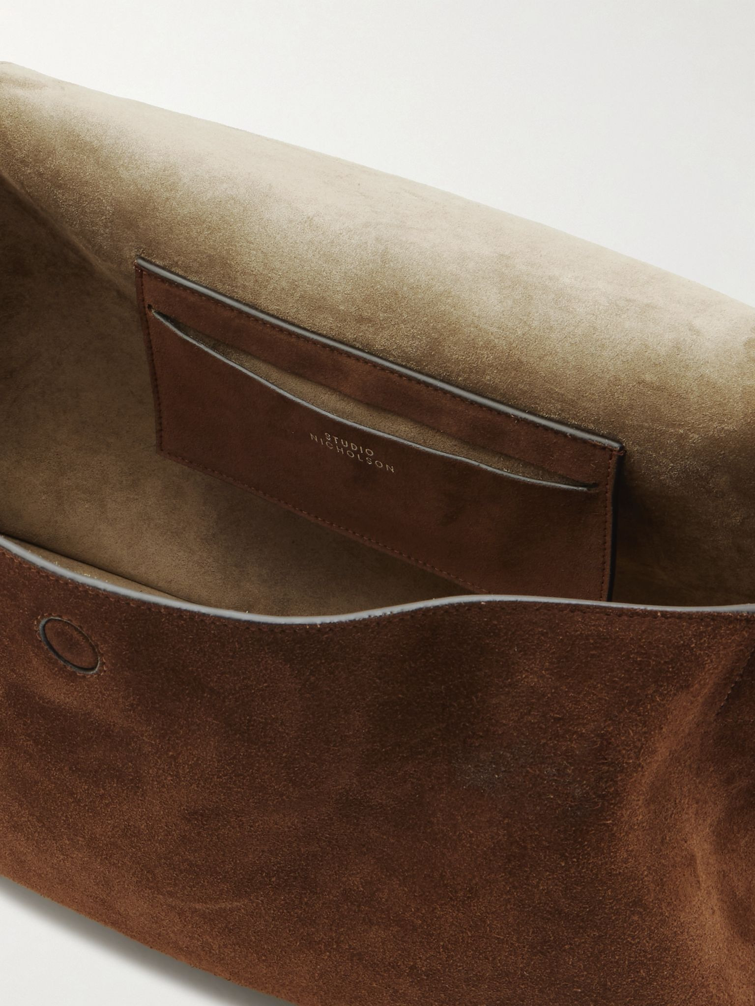 Shiboru Suede Messenger Bag Brown - 5