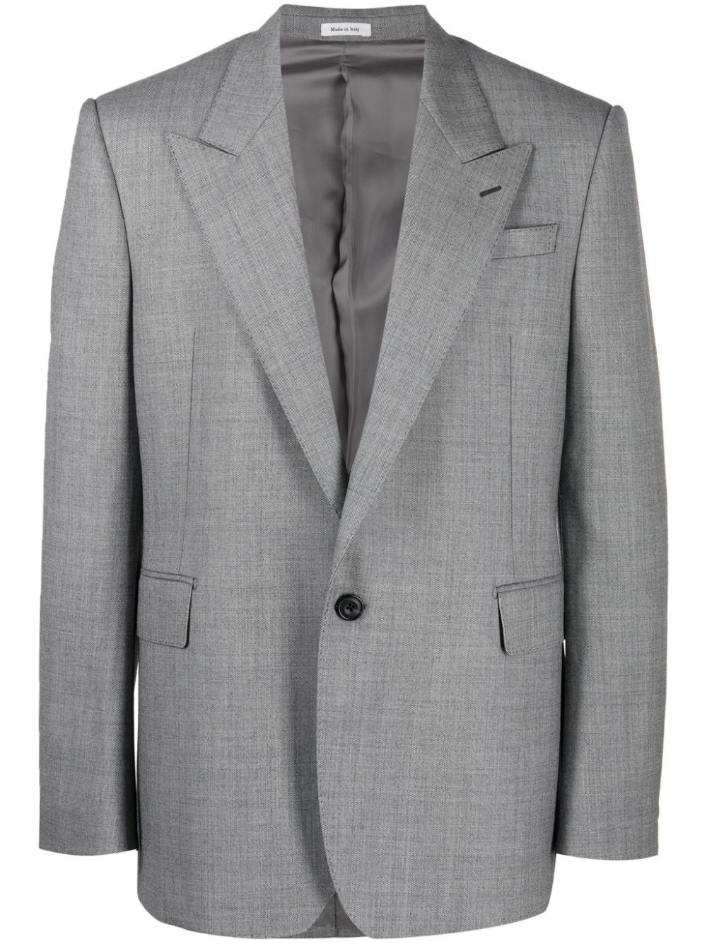 single-breasted wool blazer - 1