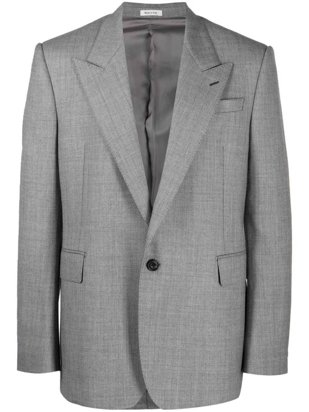 single-breasted wool blazer - 1