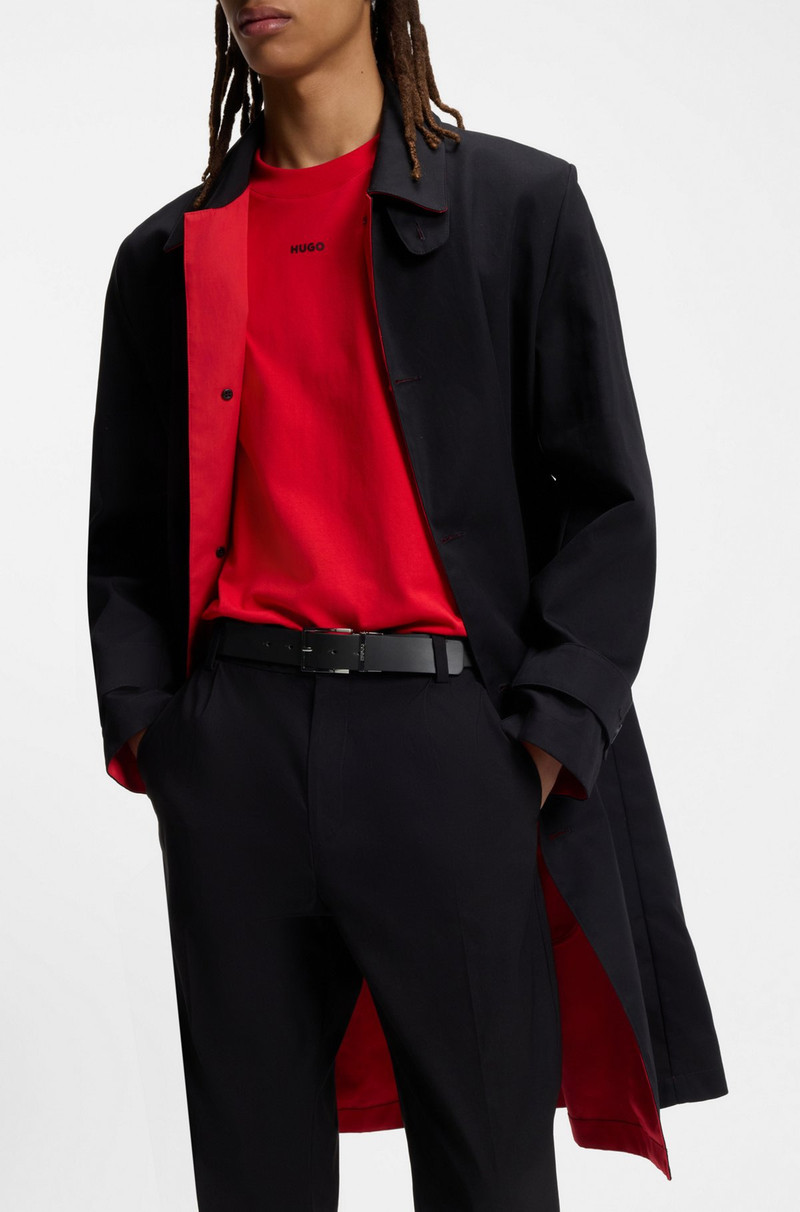 HUGO REVERSIBLE ITALIAN-LEATHER BELT WITH TWO BUCKLES outlook