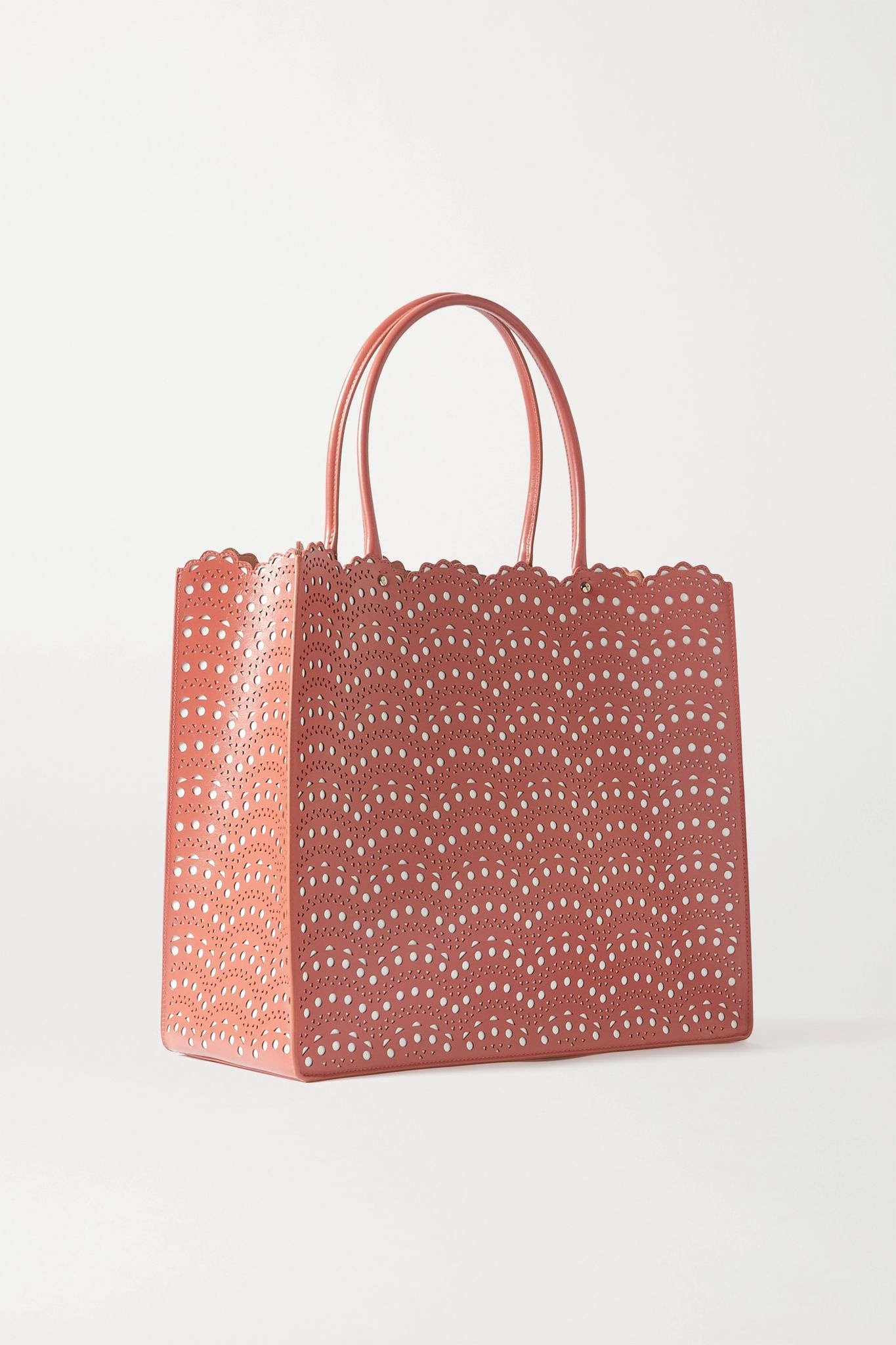 Garance medium scalloped laser-cut leather tote - 3