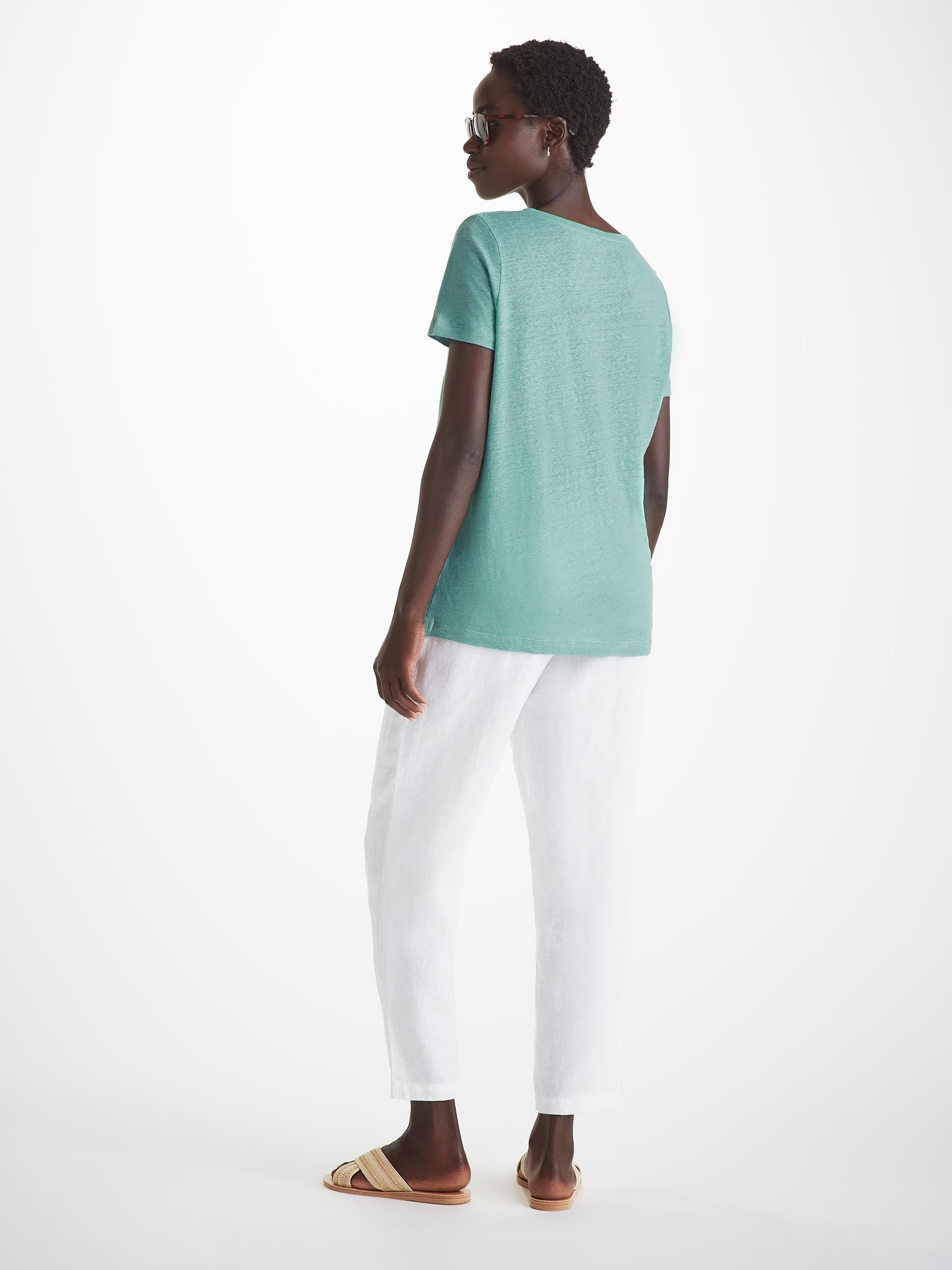 Women's T-Shirt Jordan Linen Soft Aqua - 5