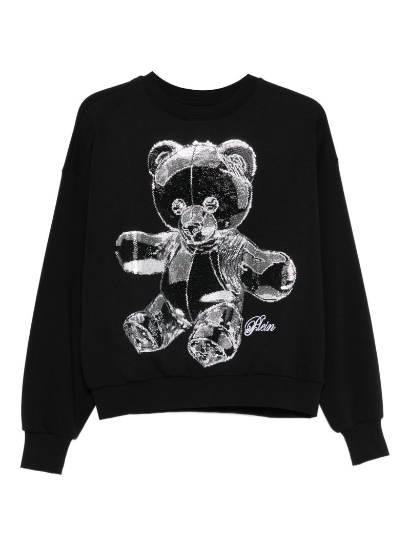 rhinsetone-embellished bear sweatshirt 1