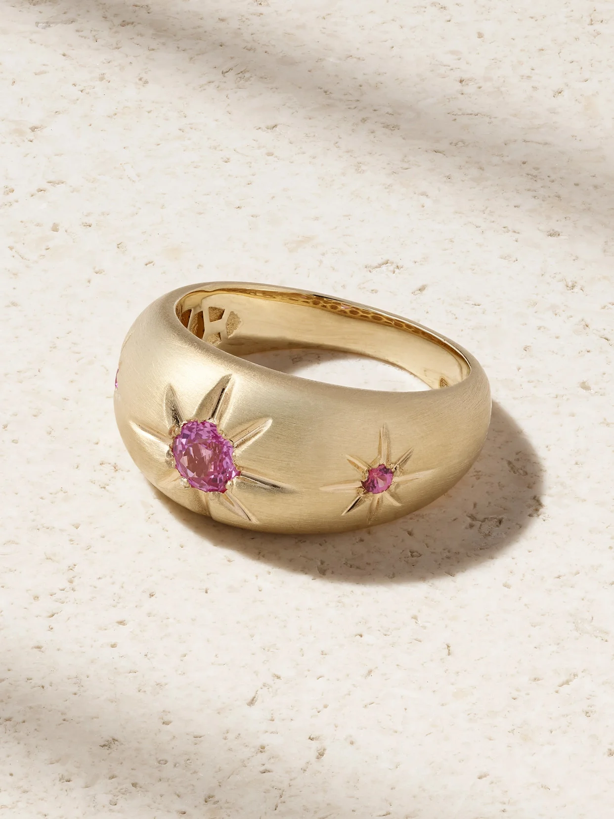 Starburst 14-karat Gold Sapphire Ring - 1