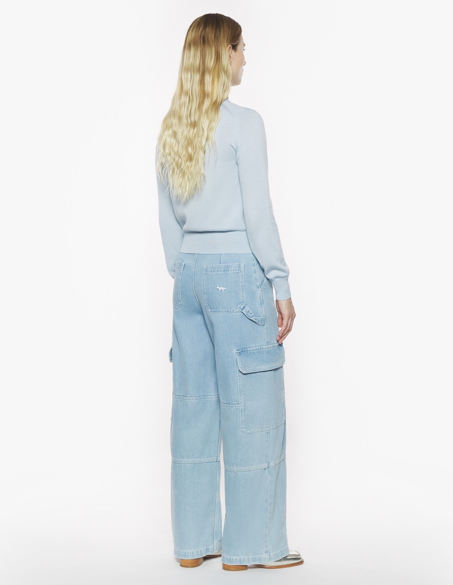 BELTED UTILITY DENIM PANTS - 5