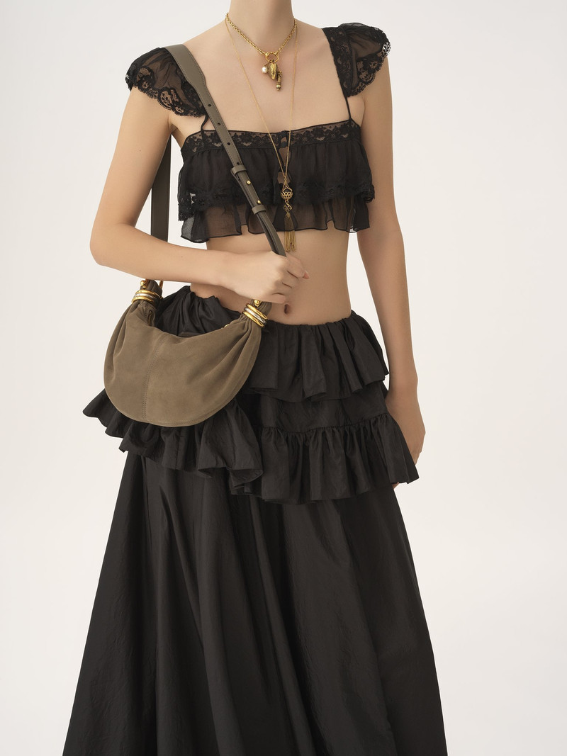 Chloé MINI BRACELET HOBO BAG IN SUEDE LEATHER outlook
