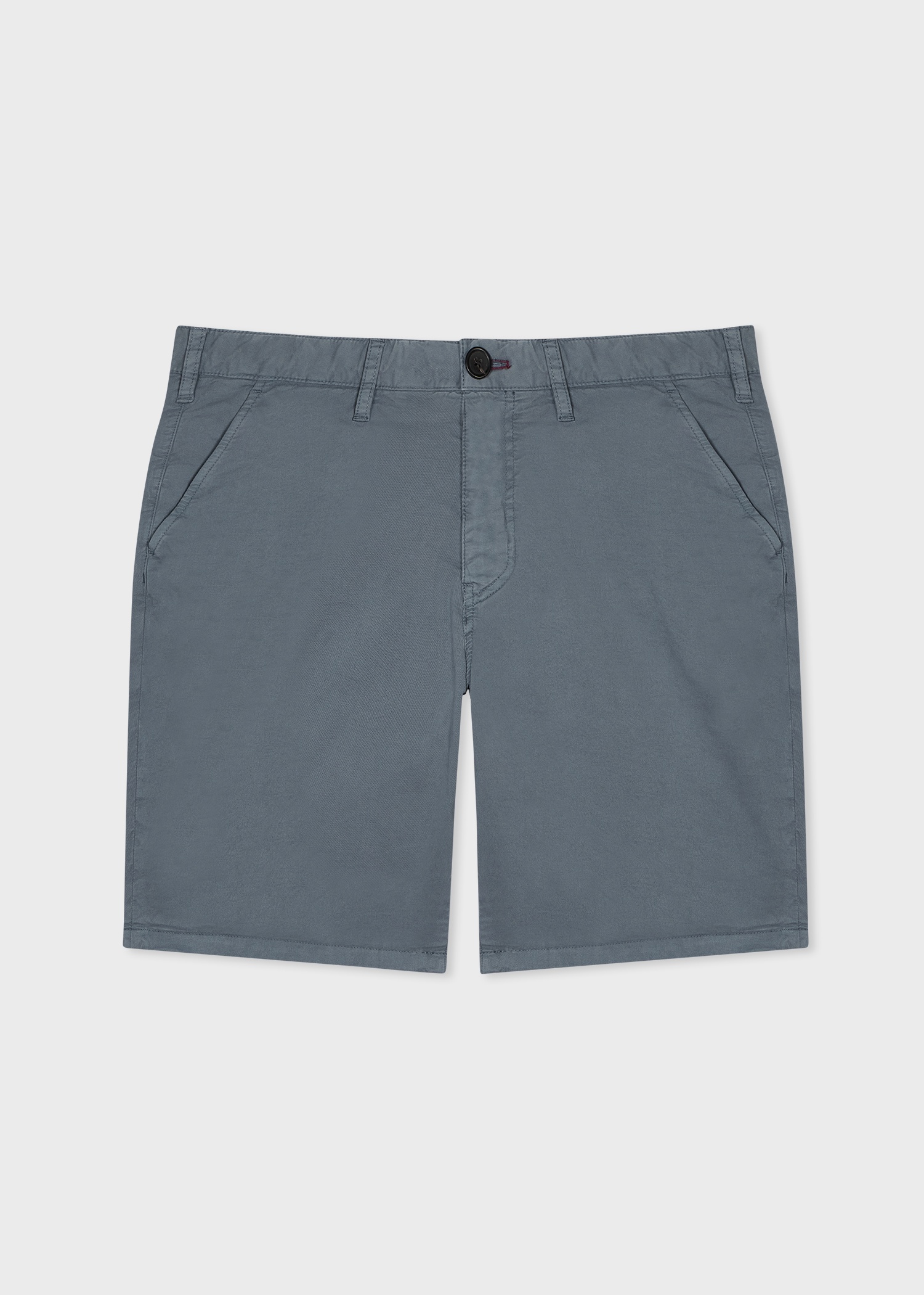 Stone Blue Stretch Pima-Cotton Shorts - 1