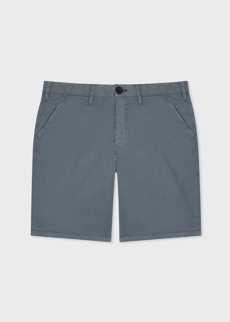 Stone Blue Stretch Pima-Cotton Shorts 1