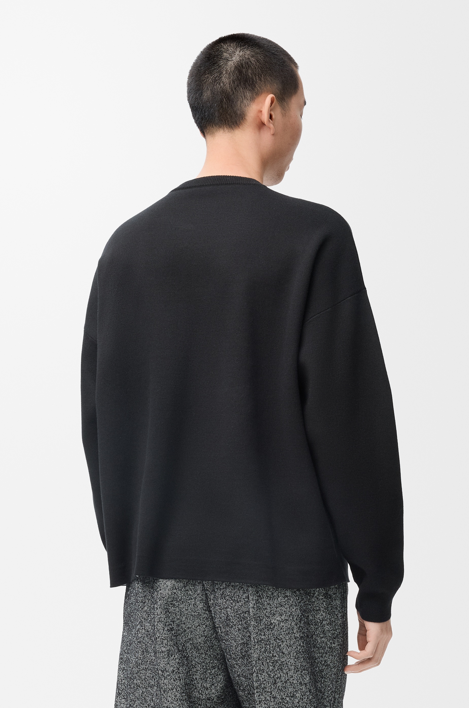 Anagram pocket sweater in cotton blend - 4