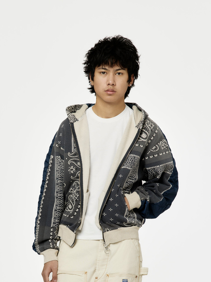 SWT KNIT BANDANA BIVOUAC HOODED BLOUSON (BLACK) 1