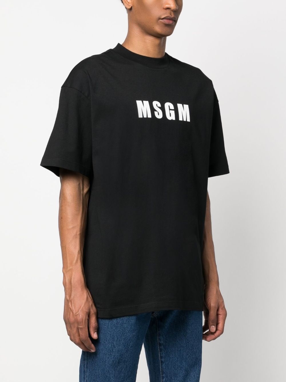 logo-print cotton T-shirt - 3