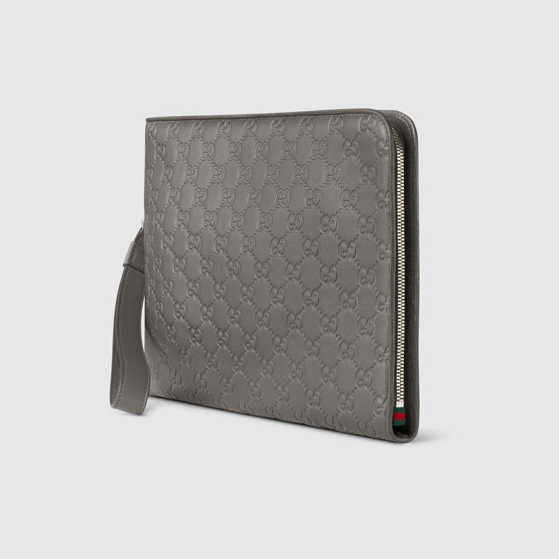 GUCCI GG Emblem pouch outlook