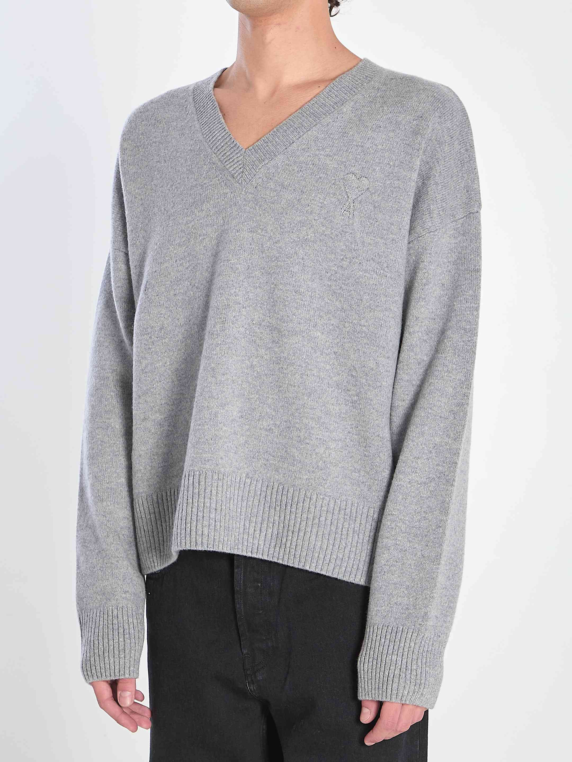 Ami Paris Men V-Neck Sweater - 2
