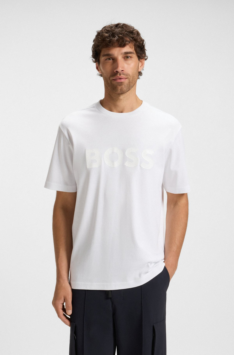 COTTON-JERSEY T-SHIRT WITH STRUCTURED LOGO 2