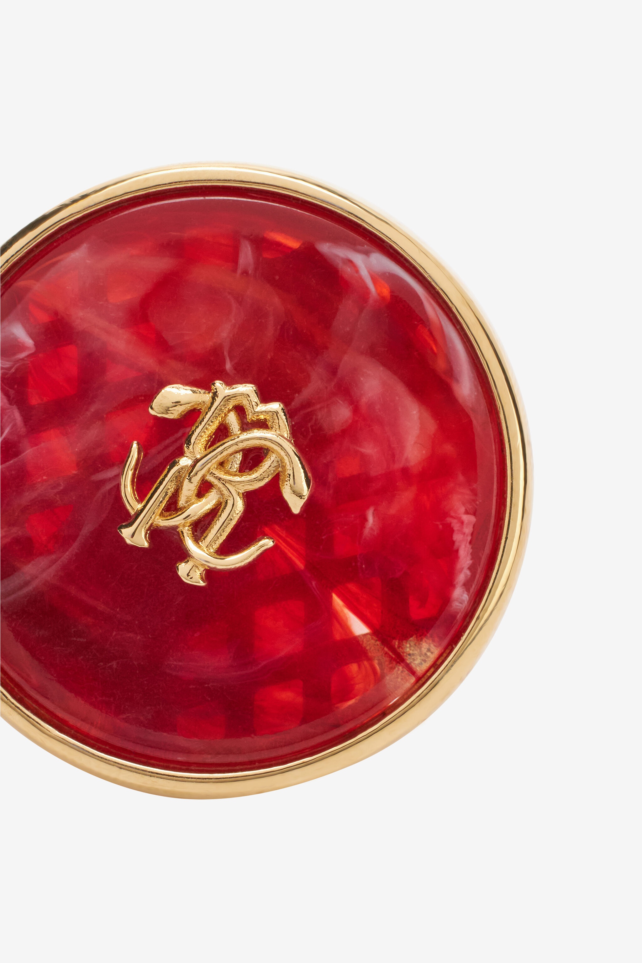 Mirror Snake Monogram Clip-On Earrings - 4