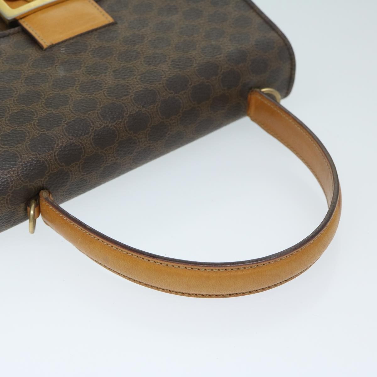 CELINE Macadam Canvas Hand Bag Pvc Brown - 7