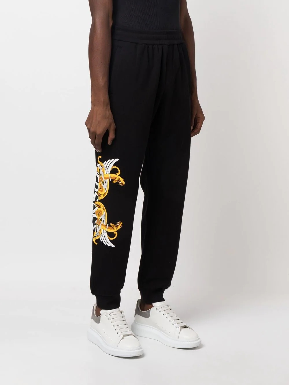 logo-print cotton track pants - 3