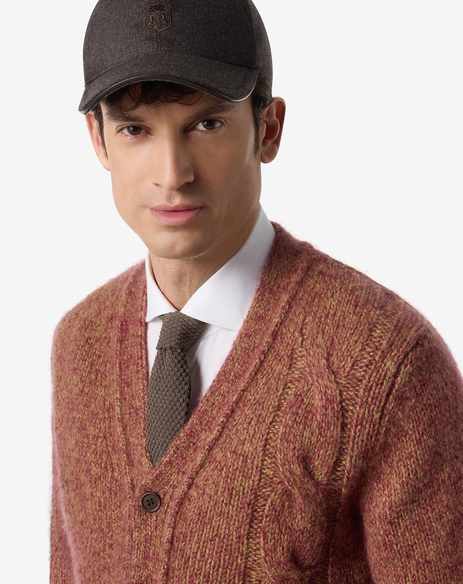 Magento ad camel superfine merino wool cardigan - 4