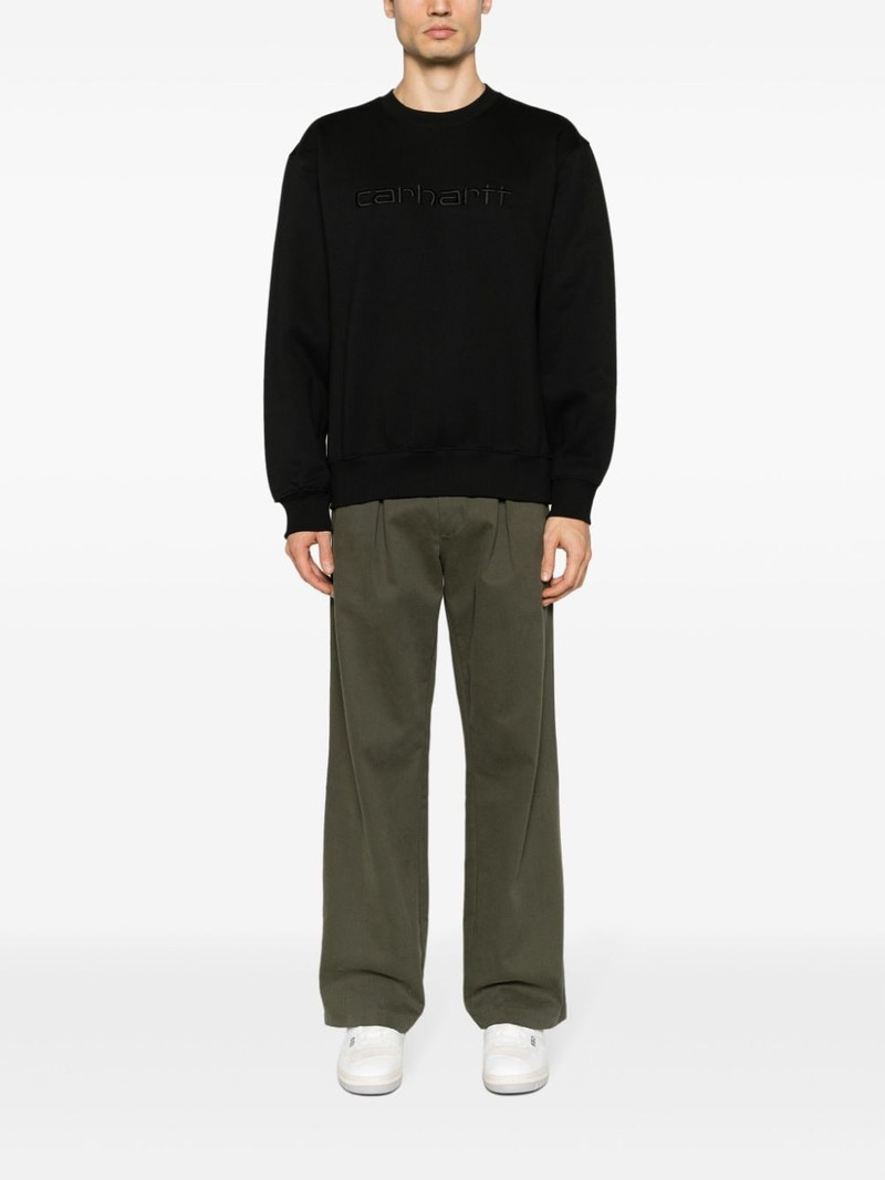 Carhartt logo-embroidered cotton blend sweatshirt outlook