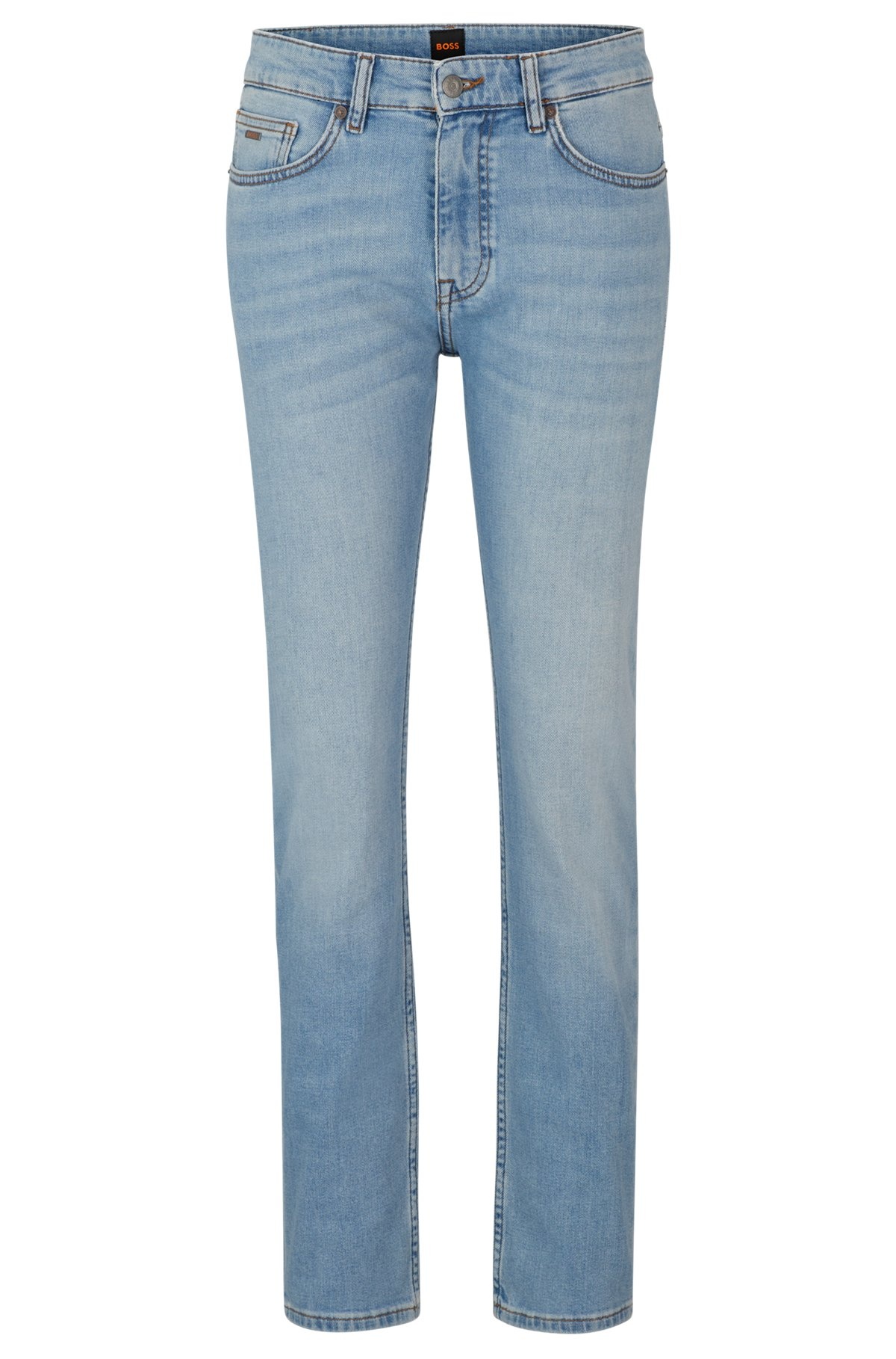 SLIM-FIT JEANS IN BRIGHT-BLUE COMFORT-STRETCH DENIM - 1