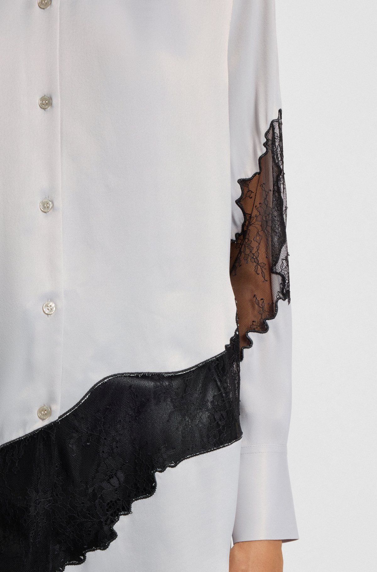 REGULAR-FIT BLOUSE WITH LACE DETAILS - 6