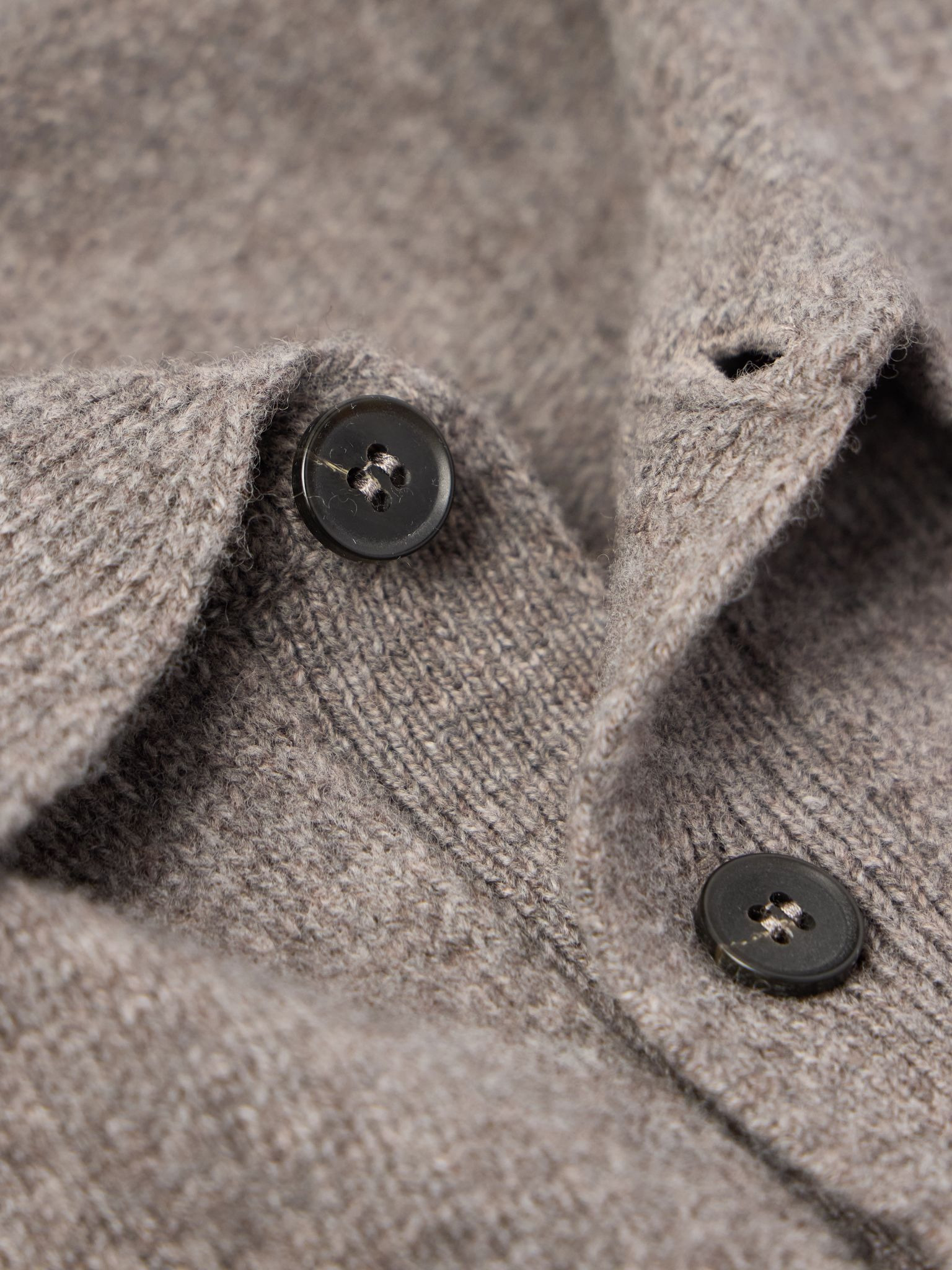 Wool Polo Shirt Gray - 4