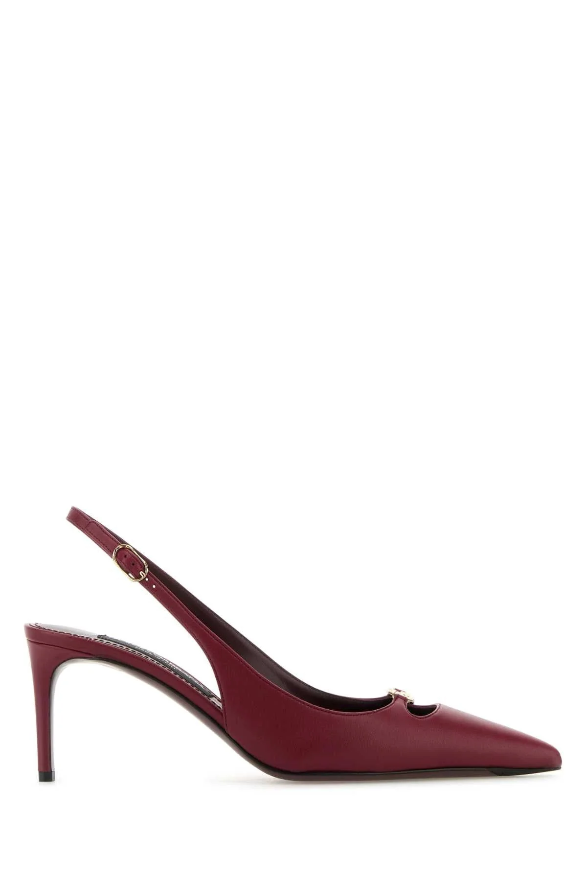 Dolce & Gabbana Women Tyrian Purple Leather Lollo Pumps - 1