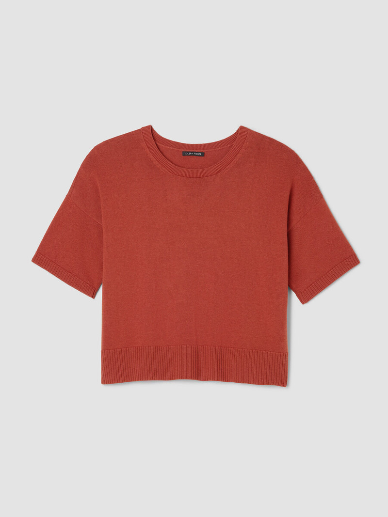 Peruvian Cotton Blend Elbow-Sleeve Top 1