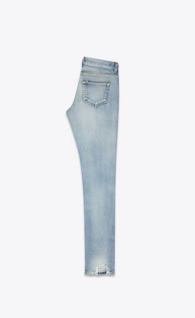 SAINT LAURENT skinny-fit jeans in 80's vintage blue stretch denim outlook