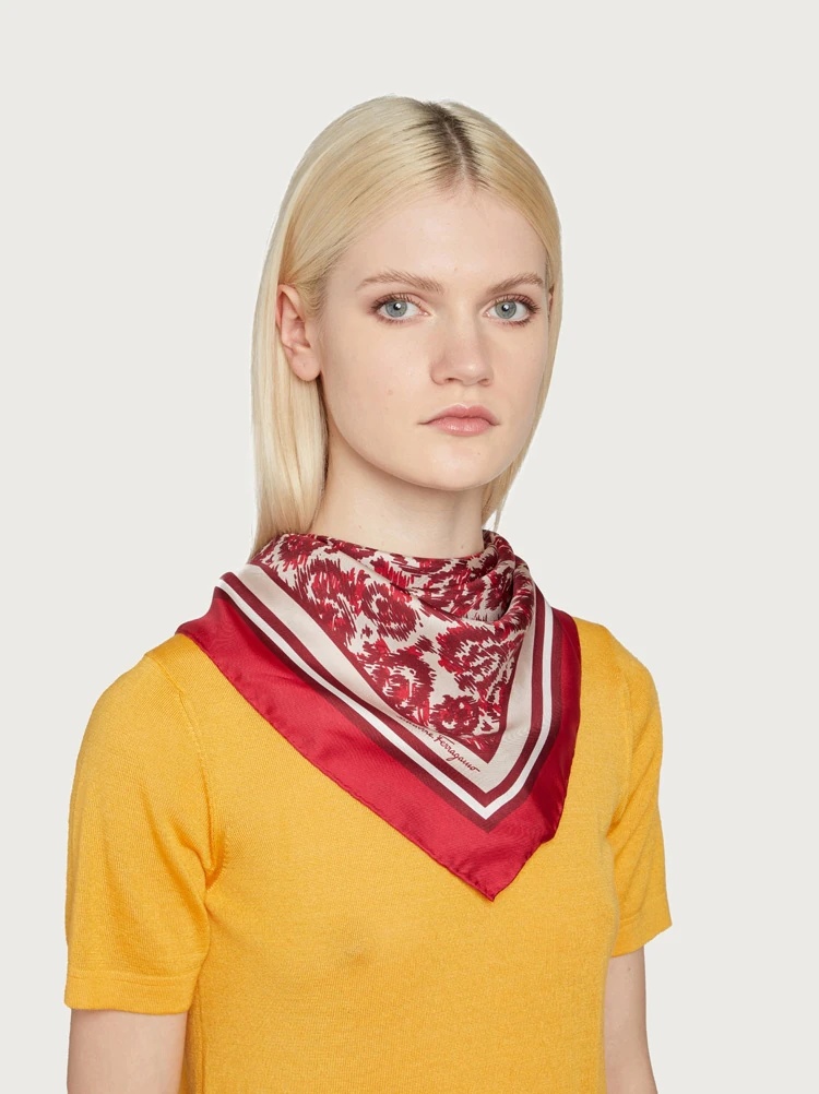 GANCIO S PRINT SILK FOULARD - 2