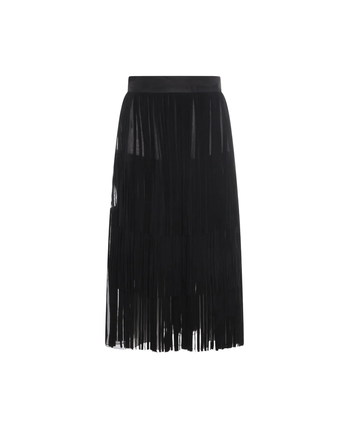 Black Silk Skirt - 1