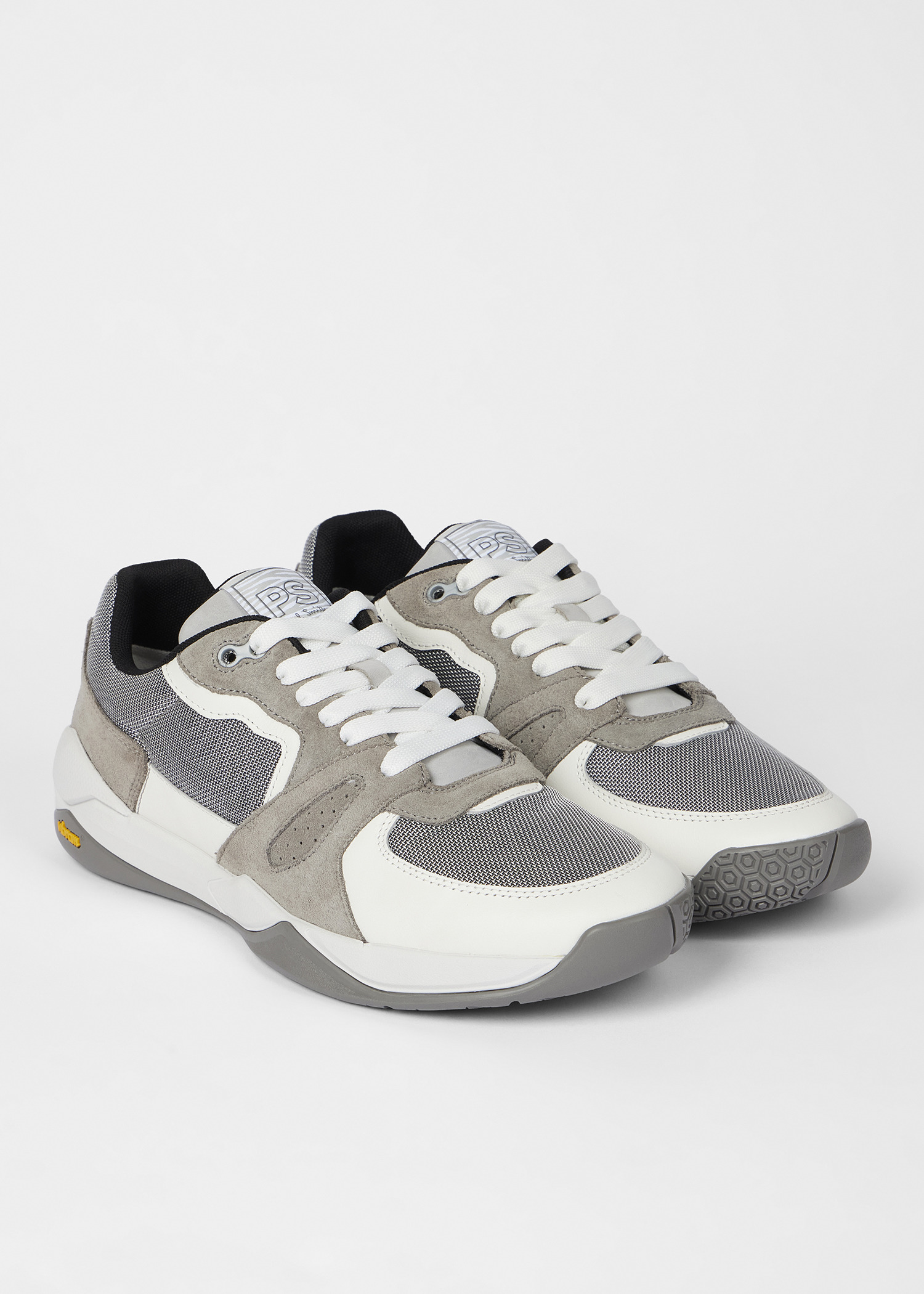 White and Grey 'Ossi' Trainers - 3
