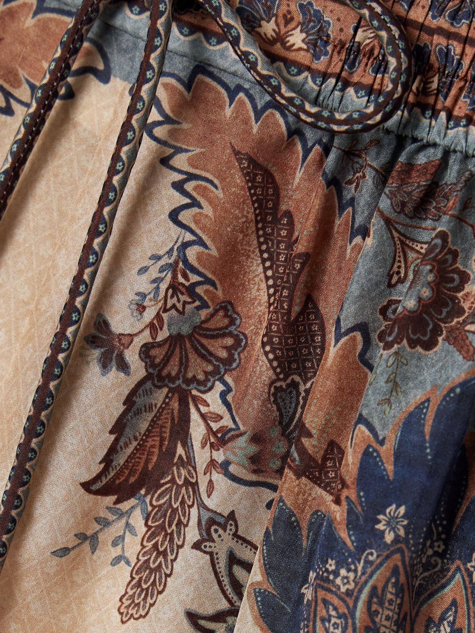 Ascension printed silk shorts Beige - 5
