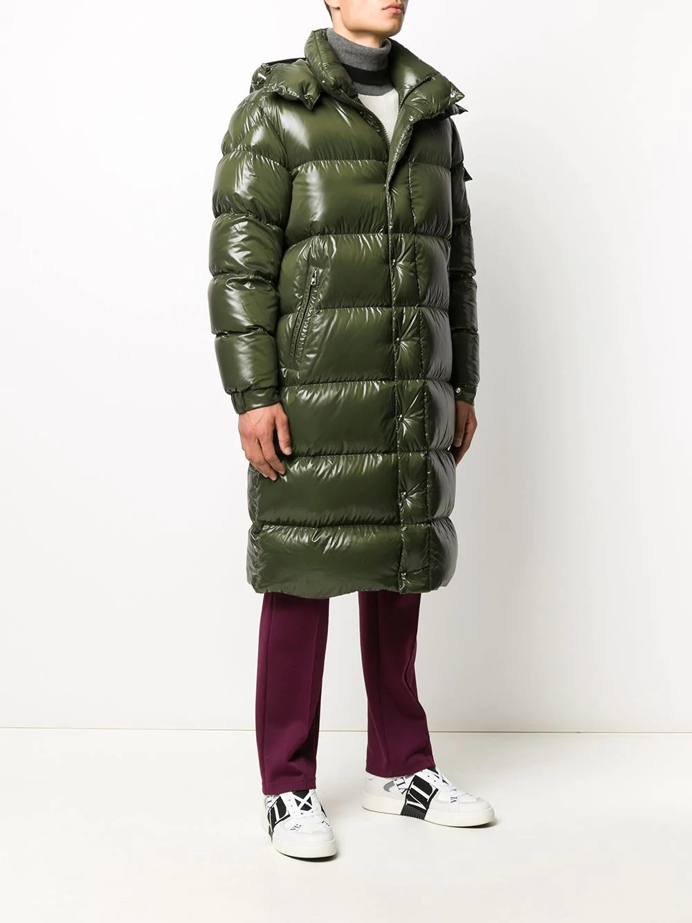 mid-length padded coat - 3