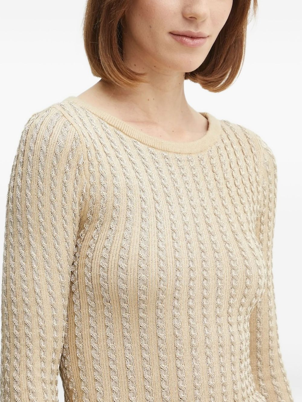 cable-knit sweater - 3
