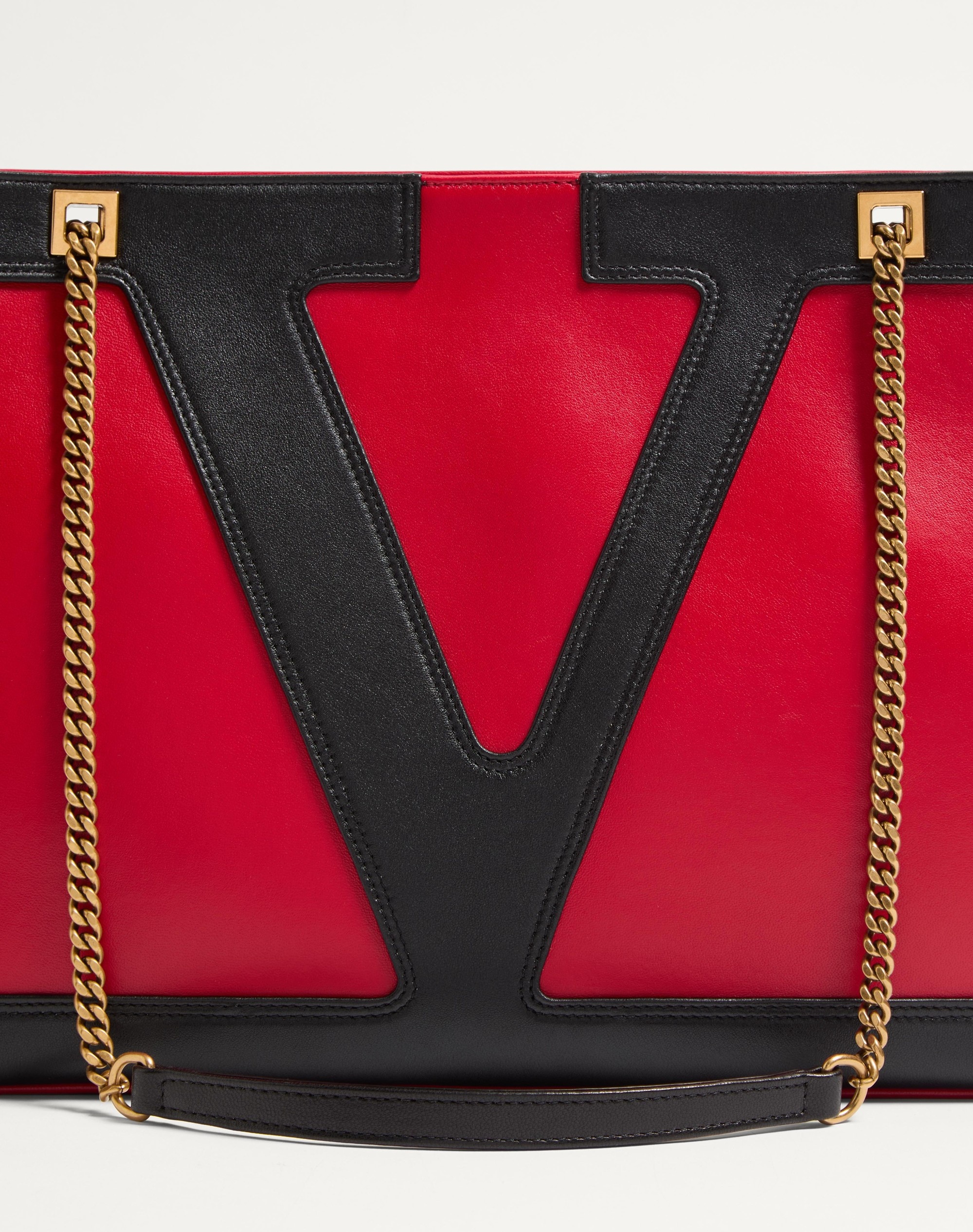 VALENTINO GARAVANI VIVA SUPERSTAR MEDIUM NAPPA LEATHER SHOPPING BAG - 8