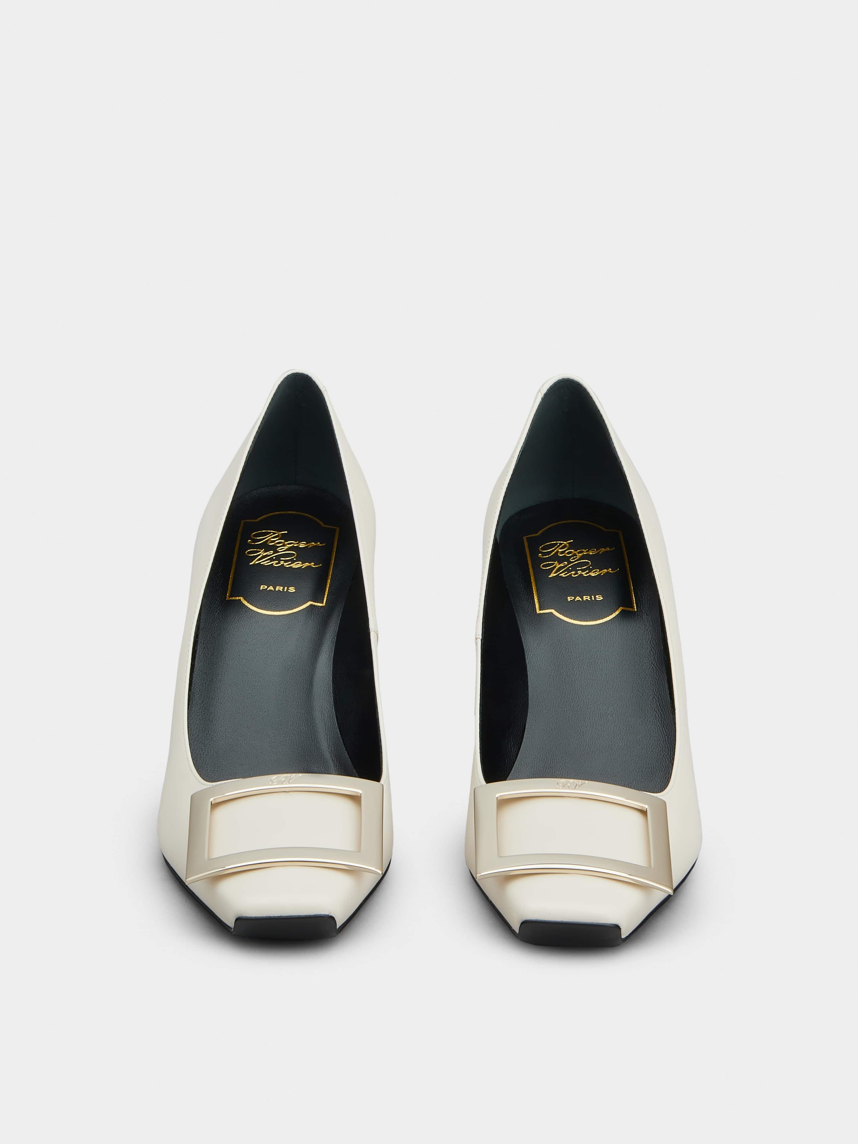 Trompette Metal Buckle Pumps in Leather - 7