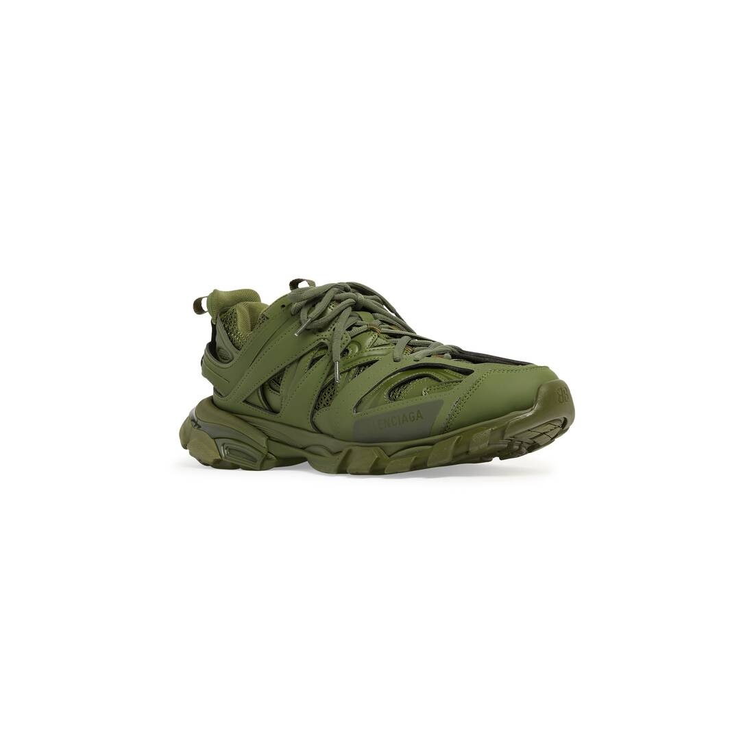 Men's Track Sneaker Recycled Sole in Kaki Green - 2