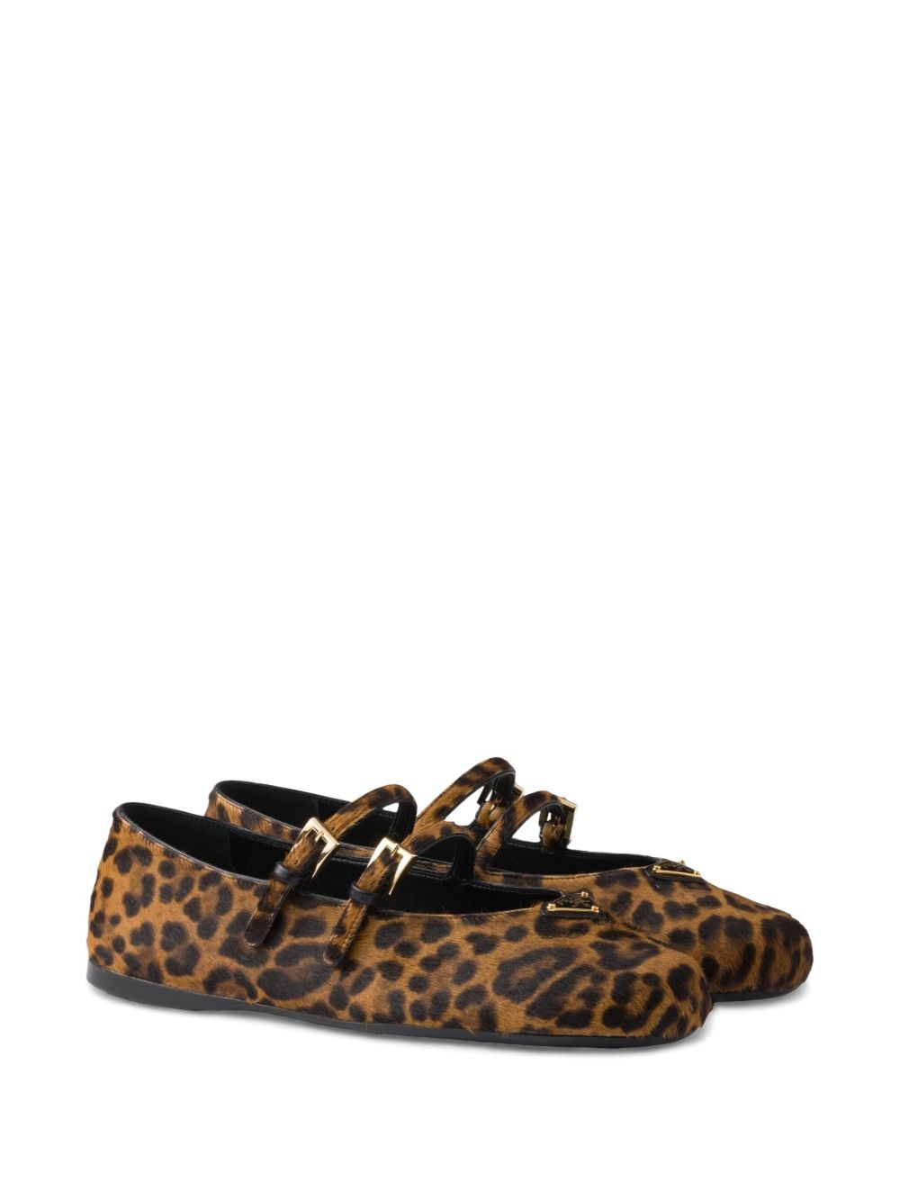 leopard-print ballerina flats - 2