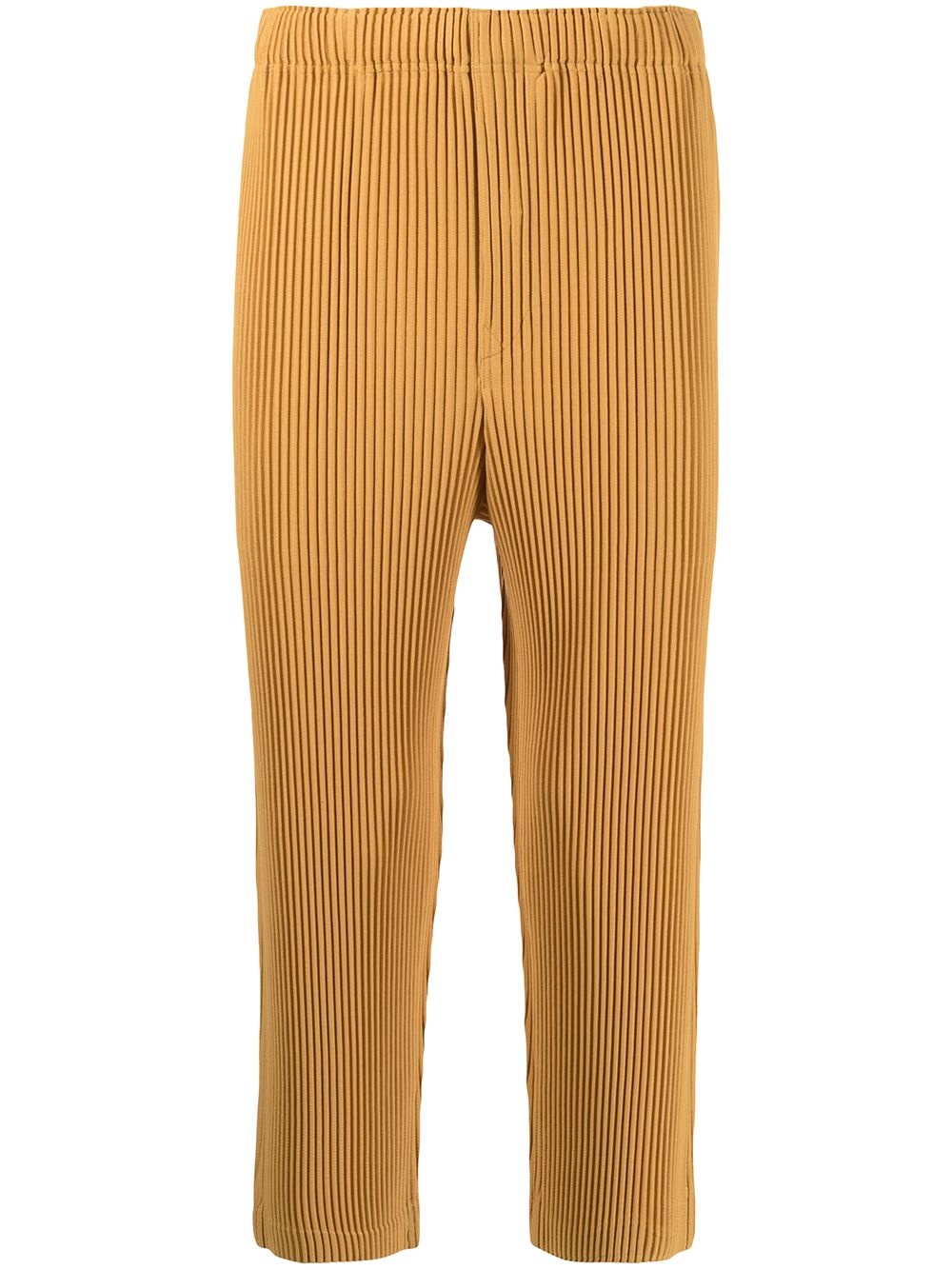 cropped pleated trousers - 1